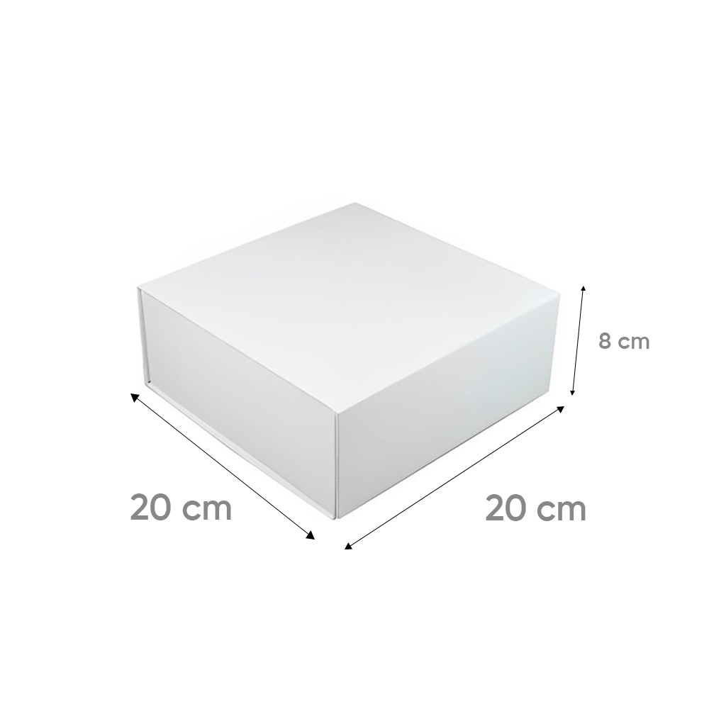 Boîte pâtissière blanche 20x20x8 cm